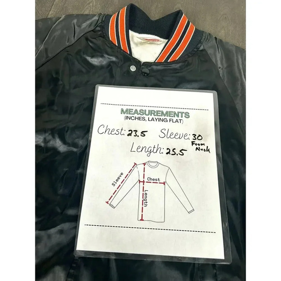 Vintage Rickwood Lumberjacks Satin Jacket Black & Orange Men's Large 42 44 USA - Picture 12 of 15